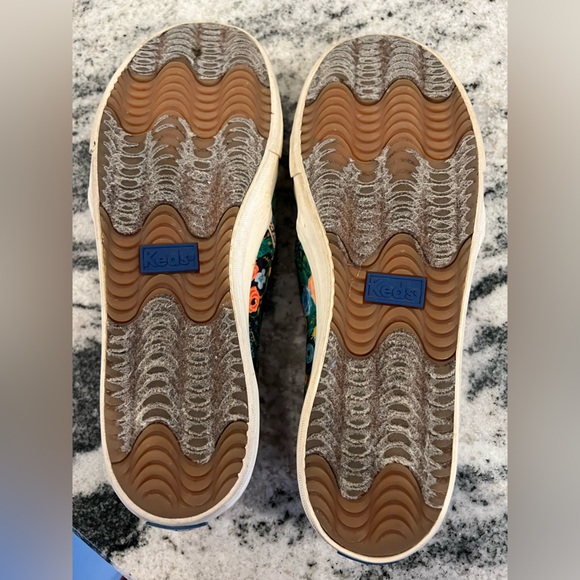 RIFLE PAPER Co. 🌺 KEDS -Sneakers / SlipOns , Blue, Green & Pink Floral Design - Picture 9 of 9